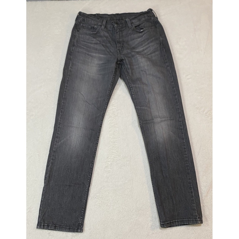 LEVIS 514 Jeans Mens 30x32 Gray Regular Fit Straight Whiskers Distressed